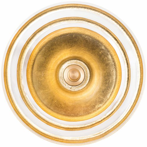 Linkasink AG07G-BRS BANDED ÉGLOMISÉ Small Round - Glass with Brass