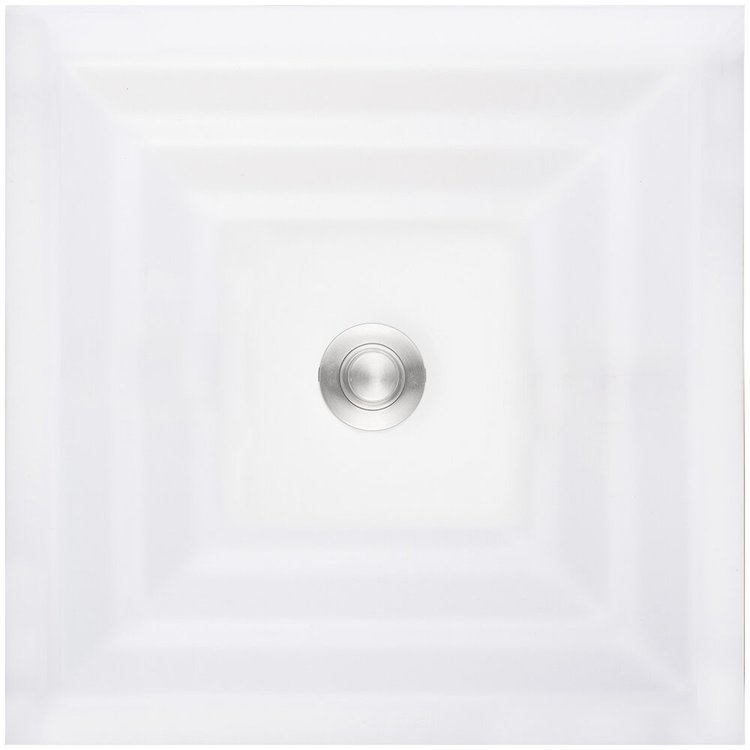 Linkasink AG14E-01 SOLID Medium Square - White Glass