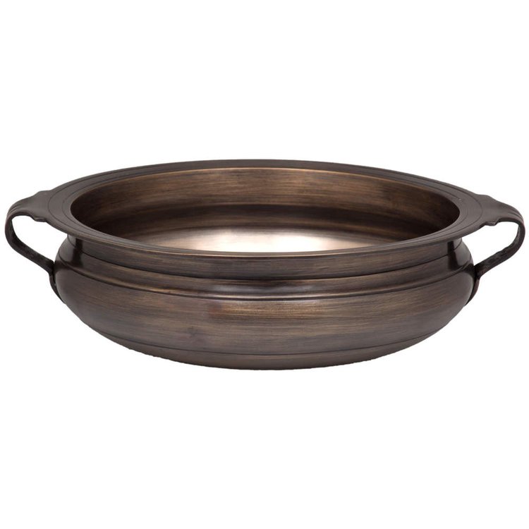 Linkasink B001 AB Bronze Bowl with Handles - Antique Bronze