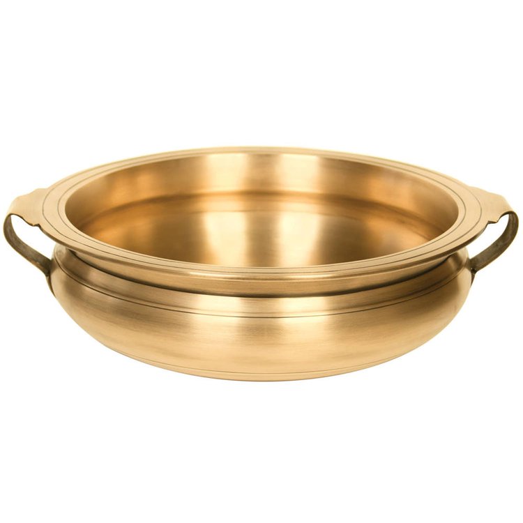 Linkasink B001 VB Bronze Bowl with Handles - Vintage Brass - Click Image to Close
