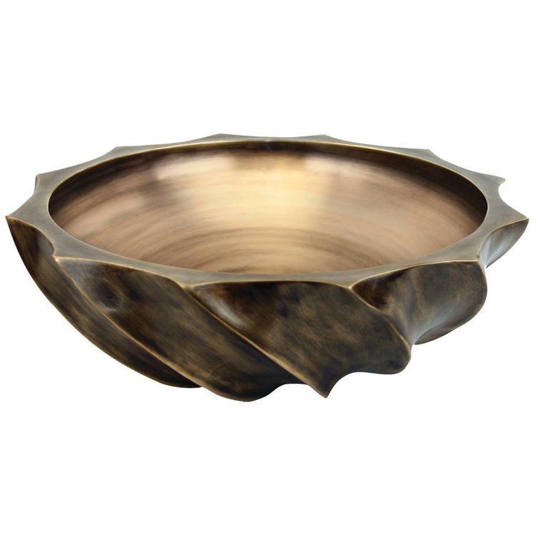 Linkasink B007 AB Wave Bowl - Antique Bronze