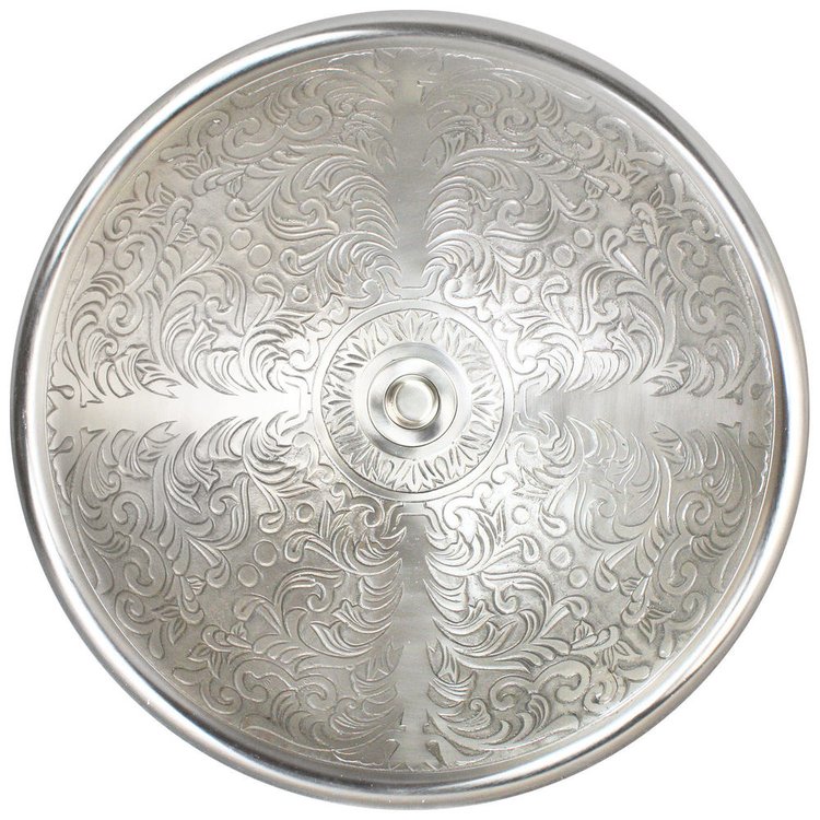 Linkasink B027 WB Small Round Brocade - White Bronze