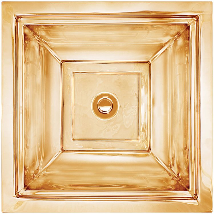 Linkasink B043 PB Tiffany Square - Polished Unlacquered Brass