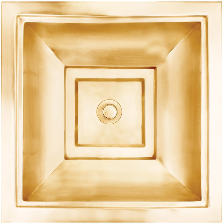 Linkasink B043 UB Tiffany Square - Satin Unlacquered Brass