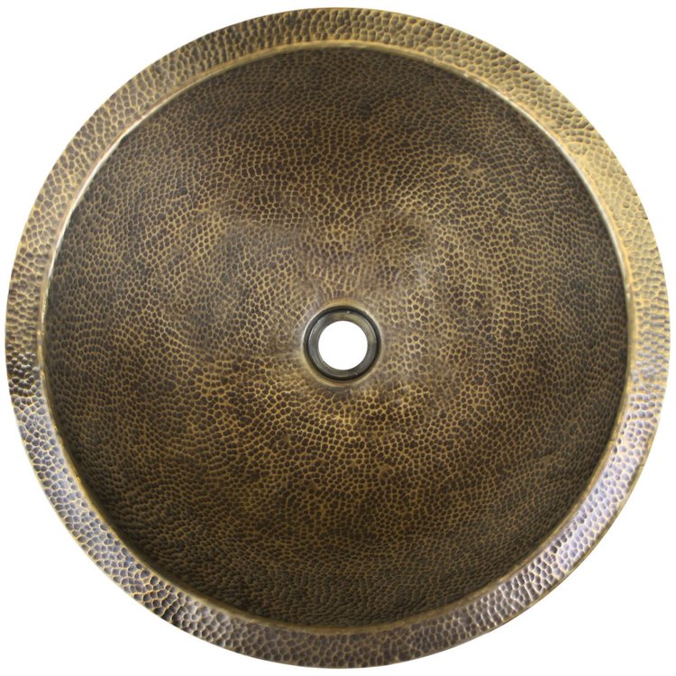 Linkasink BLD102 AB Large Round Builder's Series - Antique Bronze