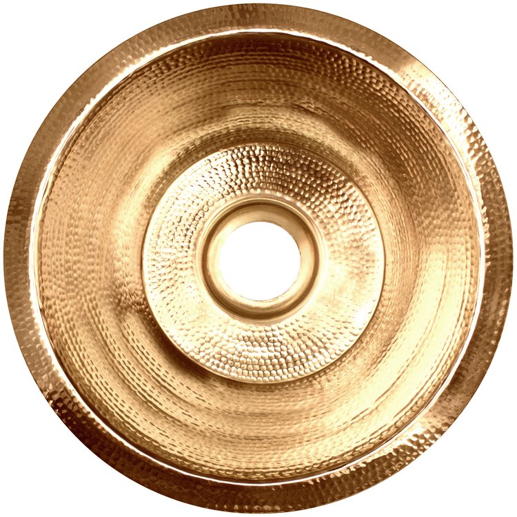 Linkasink BLD104-3.5 PB Small Flat Round Builder's Series - Polished Unlacquered Brass