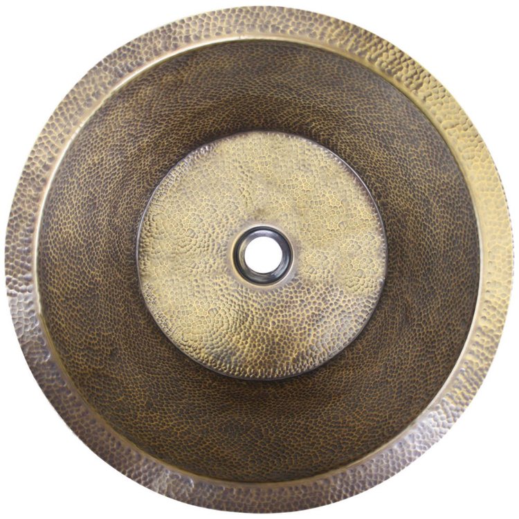 Linkasink BLD104 AB Small Flat Round Builder's Series - Antique Bronze