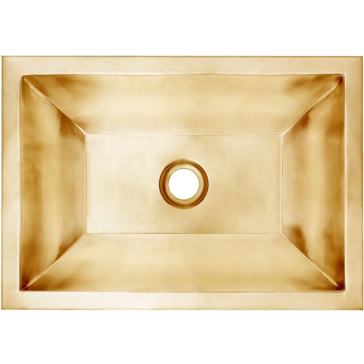 Linkasink BLD106-2 UB Coco Smooth Builder's Series - Satin Unlacquered Brass