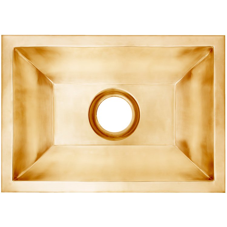 Linkasink BLD106-3.5 UB Coco Smooth Builder's Series - Satin Unlacquered Brass