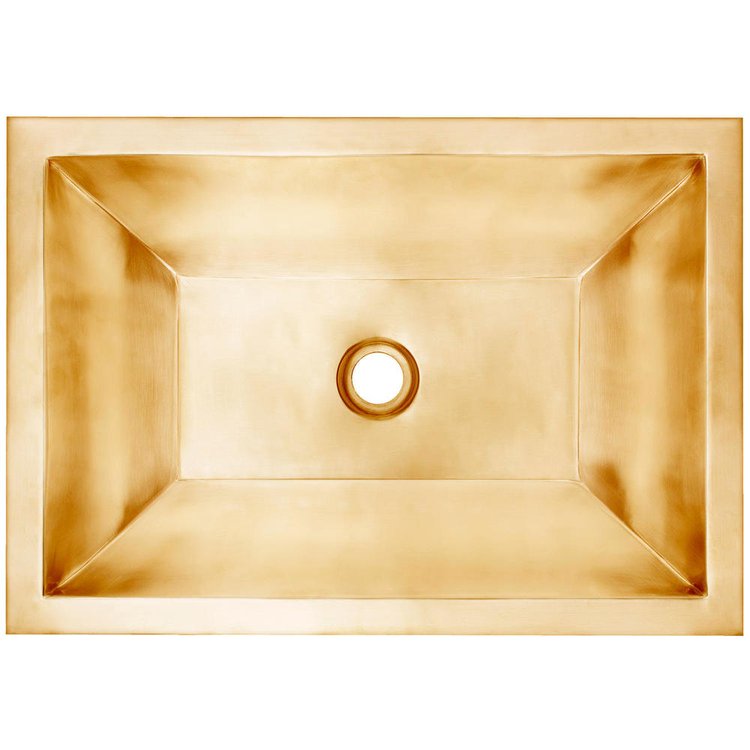 Linkasink BLD106 UB Coco Smooth Builder's Series - Satin Unlacquered Brass