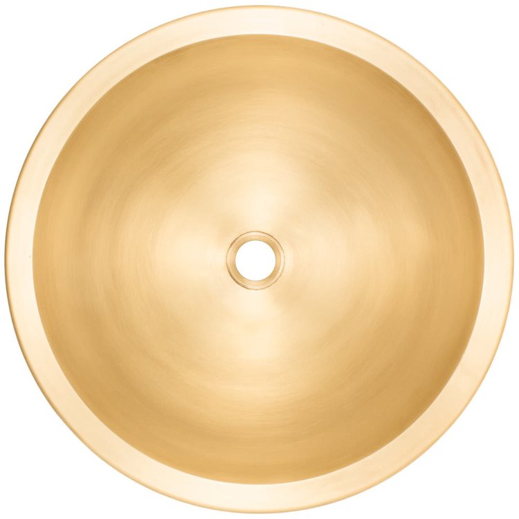 Linkasink BR001 UB Bronze Small Round Smooth - Unlacquered Brass - Unlacquered Brass
