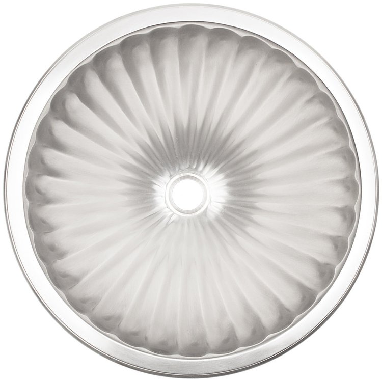 Linkasink BR002 WB Bronze Small Round Fluted - White Bronze - White Bronze