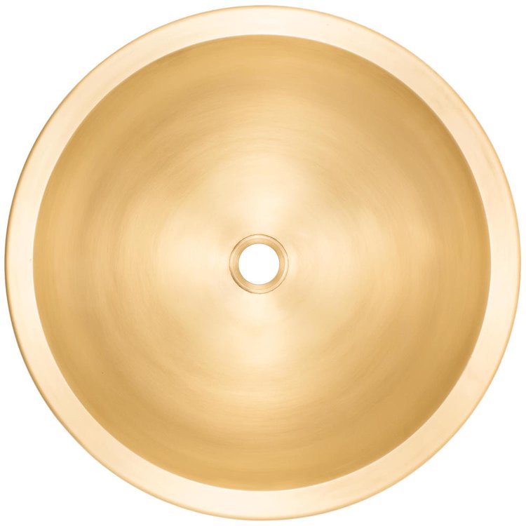 Linkasink BR003 UB Bronze Large Round Smooth - Unlacquered Brass - Unlacquered Brass