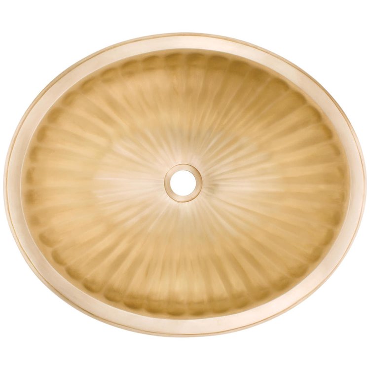 Linkasink BR006 UB Bronze oval fluted - Unlacquered Brass