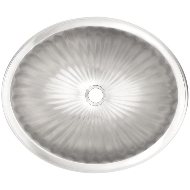 Linkasink BR006 WB Bronze oval fluted - White Bronze