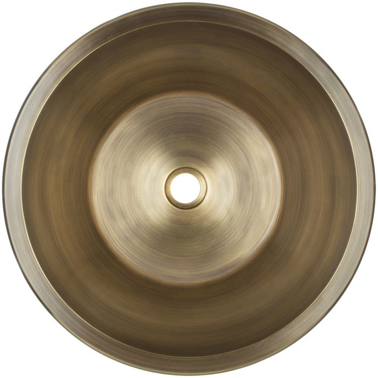 Linkasink BR007 AB Bronze round flat bottom smooth - Antique Bronze