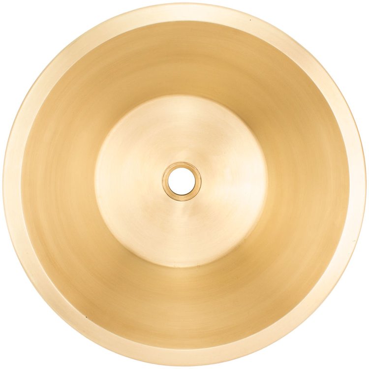Linkasink BR007 UB Bronze round flat bottom smooth - Unlacquered Brass