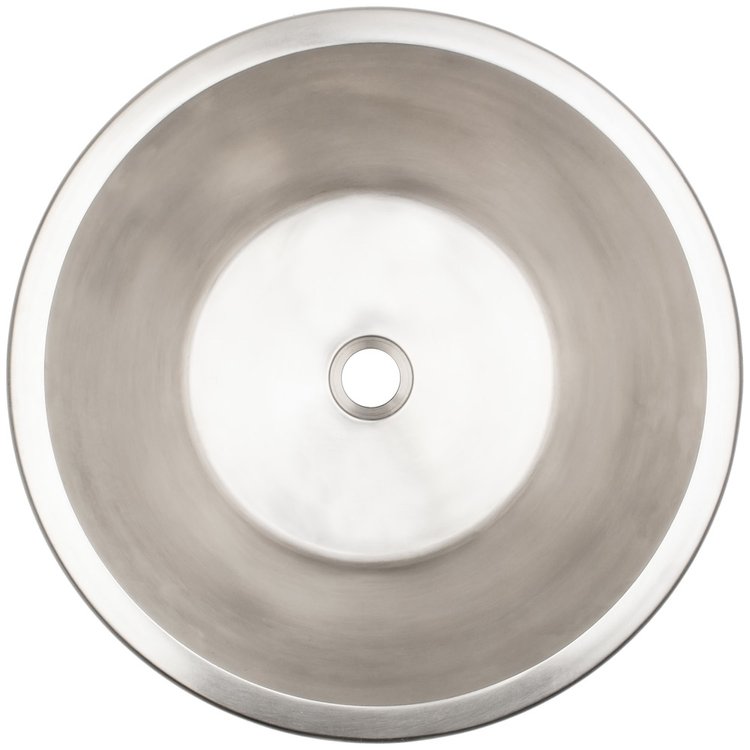 Linkasink BR007 WB Bronze round flat bottom smooth - White Bronze