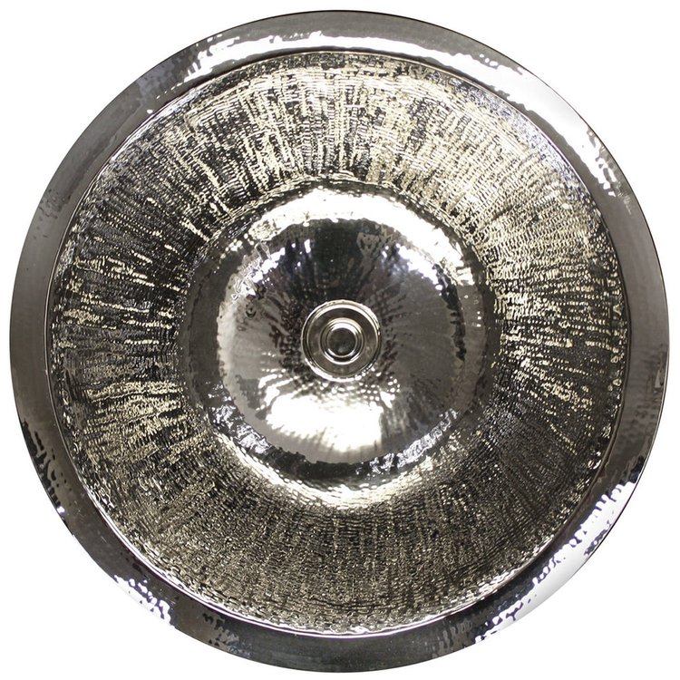 Linkasink C001 PN Hammered Small Round - Polished Nickel