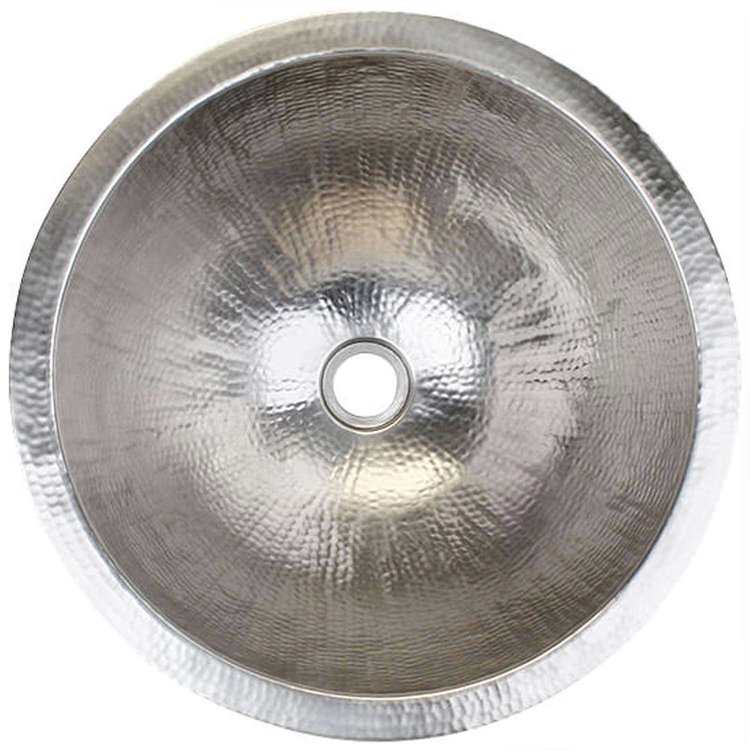 Linkasink C002 PS Hammered Large Round - Polished Stainless Steel