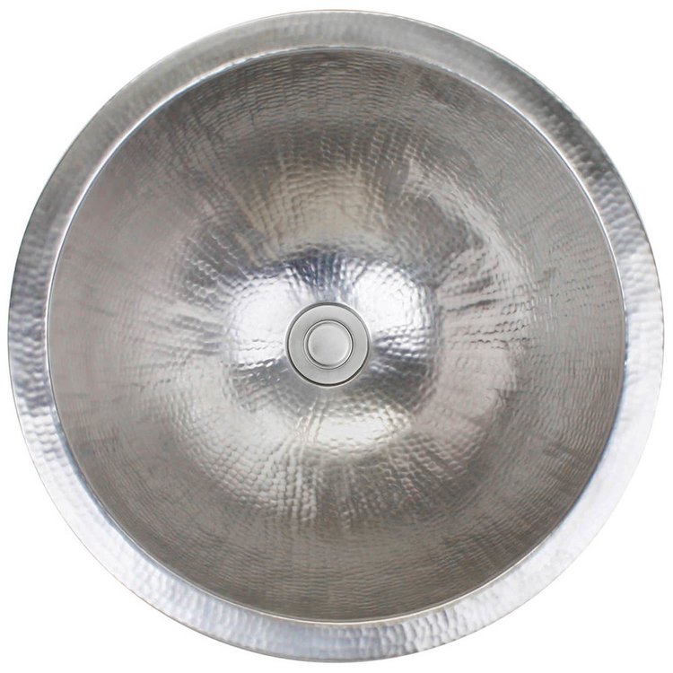 Linkasink C002 SS Hammered Large Round - Satin Stainless Steel