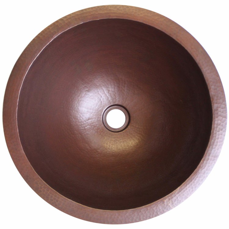 Linkasink C002 WC Hammered Large Round - Weathered Copper