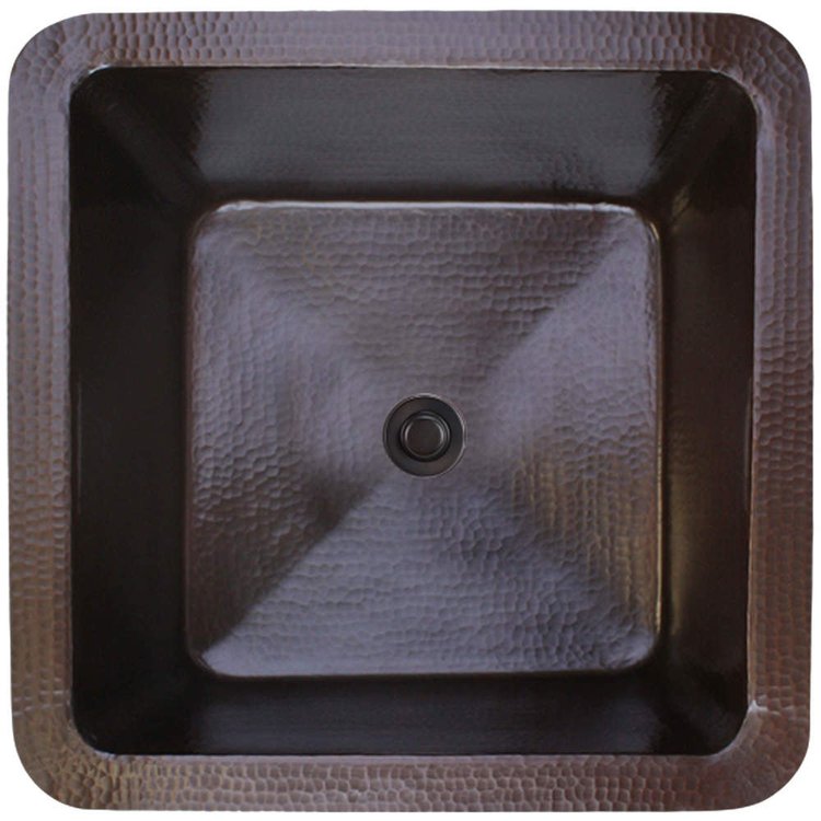 Linkasink C005 DB Hammered Small Square - Dark Bronze