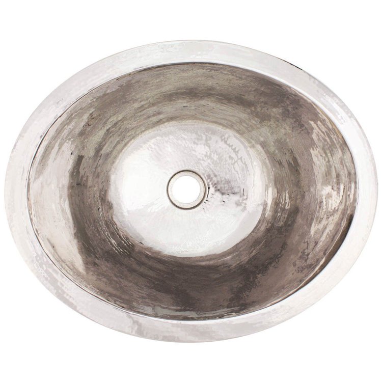 Linkasink C023 PN Hammered Small Oval - Polished Nickel