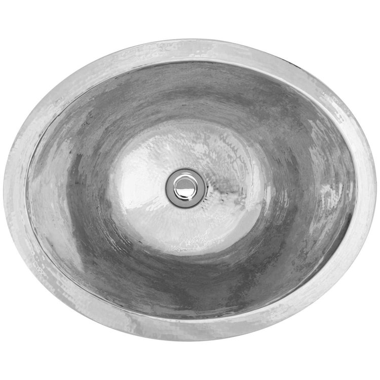 Linkasink C023 PS Hammered Small Oval - Polished Stainless Steel