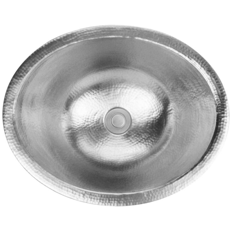 Linkasink C023 SS Hammered Small Oval - Satin Stainless Steel