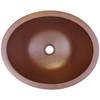 Linkasink C023 WC Hammered Small Oval - Weathered Copper