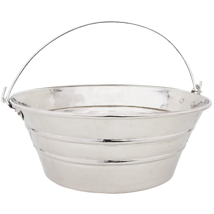 Linkasink C049 PN Hammered Bucket Sink - Polished Nickel