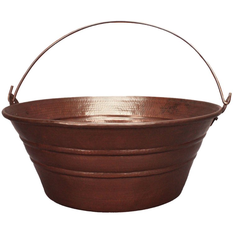 Linkasink C049 WC Hammered Bucket Sink - Weathered Copper