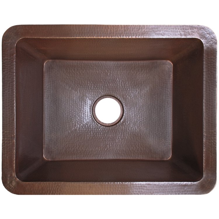 Linkasink C061 DB Hammered Farmhouse Kitchen Sink Single Bowl - Dark Bronze