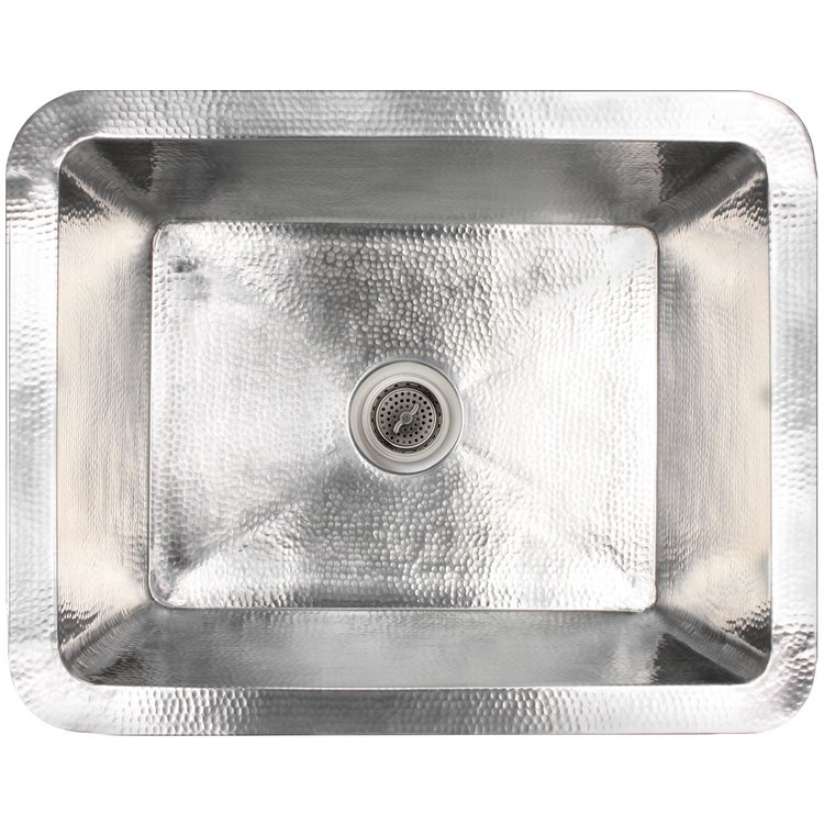 Linkasink C061 SS Hammered Farmhouse Kitchen Sink Single Bowl - Satin Stainless Steel