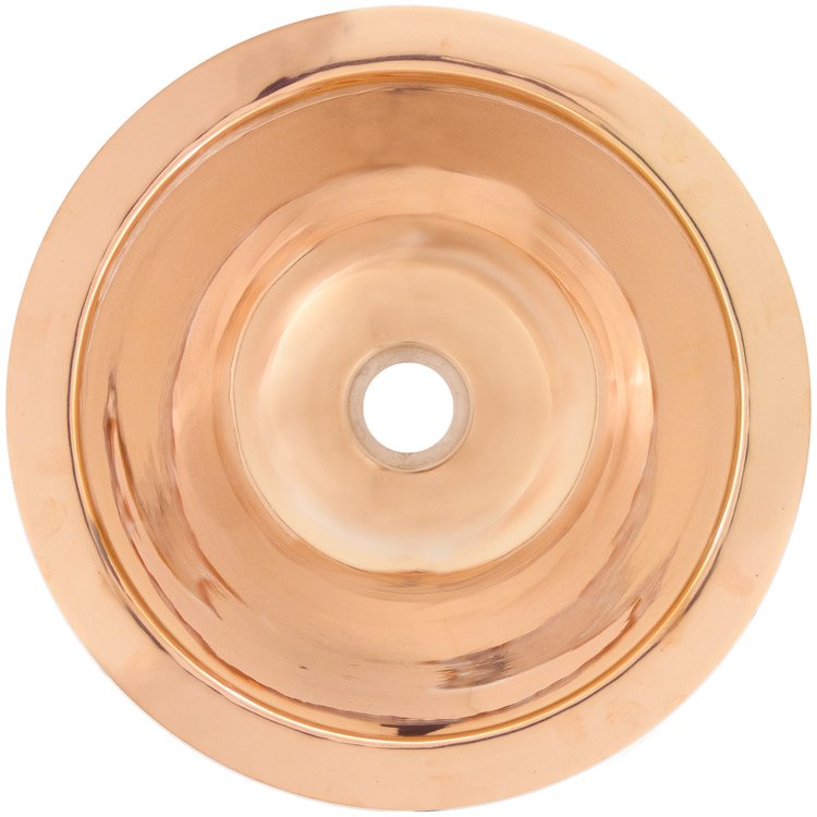 Linkasink CS001 PRG Smooth Small Round - Polished Unlacquered Rose Gold / Copper