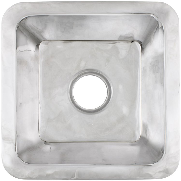 Linkasink CS006 PS Smooth Small Square 3.5" drain opening - Polished Stainless Steel