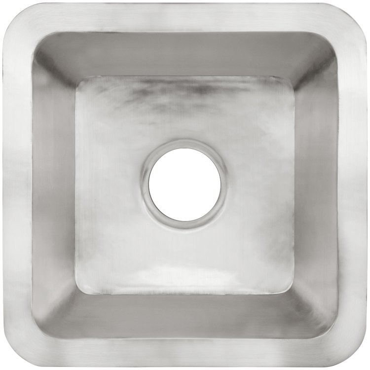 Linkasink CS006 SS Smooth Small Square 3.5" drain opening - Satin Stainless Steel