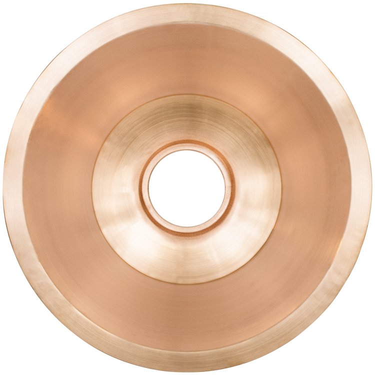 Linkasink CS017 SRG Smooth Small Round Flat Bottom Bar/Utility, 3.5" drain opening - Satin Unlacquered Rose Gold