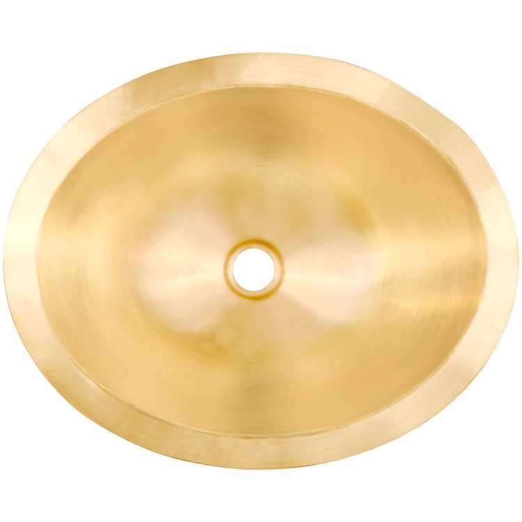 Linkasink CS023 UB Smooth Oval - Satin Unlacquered Brass