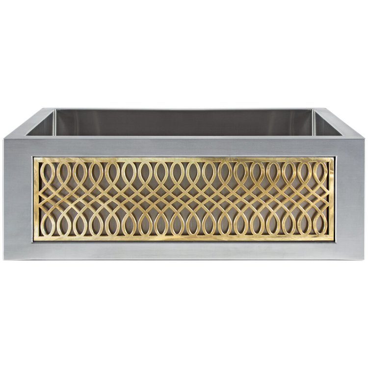 Linkasink PNL101 PB Panel - Lyre - Polished Unlacquered Brass - Polished Unlacquered Brass