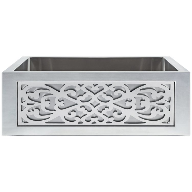 Linkasink PNL105 SS Panel - Filigree - Satin Stainless Steel - Satin Stainless Steel