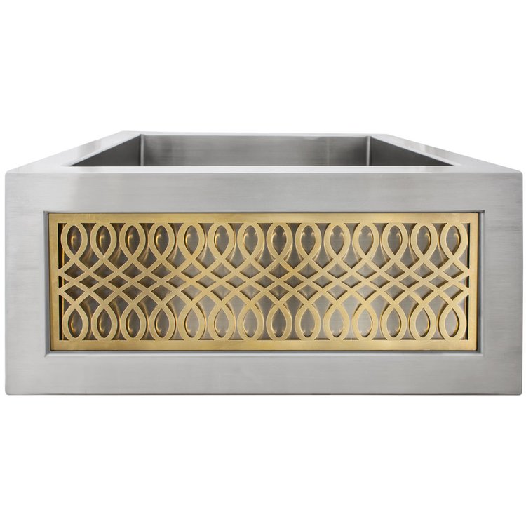 Linkasink PNLS101 PB Panel Small - Lyre - Polished Unlacquered Brass - Polished Unlacquered Brass