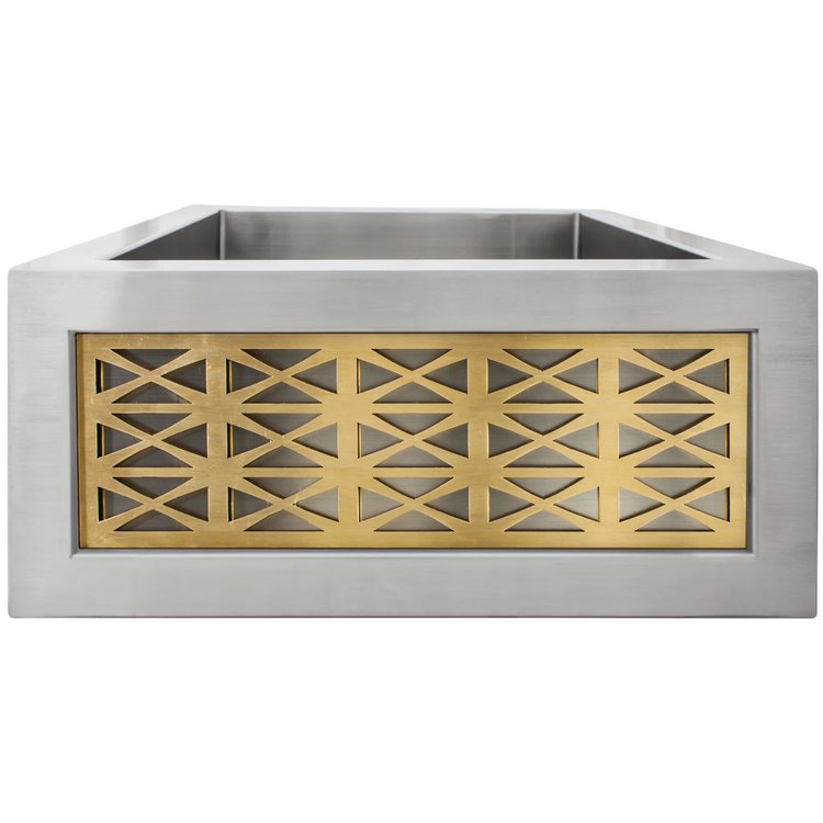 Linkasink PNLS102 PB Panel Small - Spoke - Polished Unlacquered Brass - Polished Unlacquered Brass