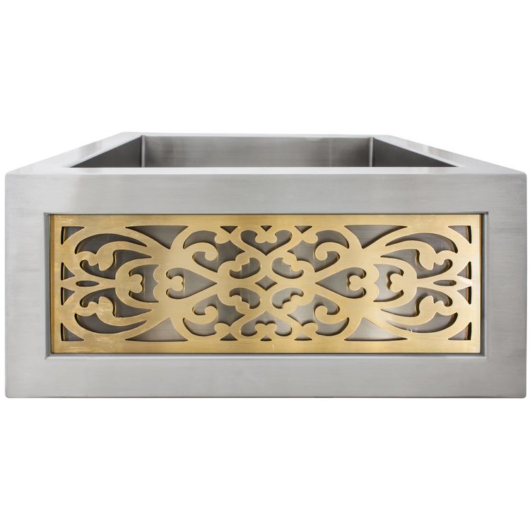 Linkasink PNLS105 PB Panel Small - Filigree - Polished Unlacquered Brass - Polished Unlacquered Brass