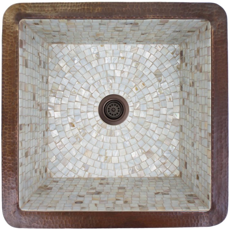 Linkasink V008 DB Square Mosaics Sink - Dark Bronze - Dark Bronze