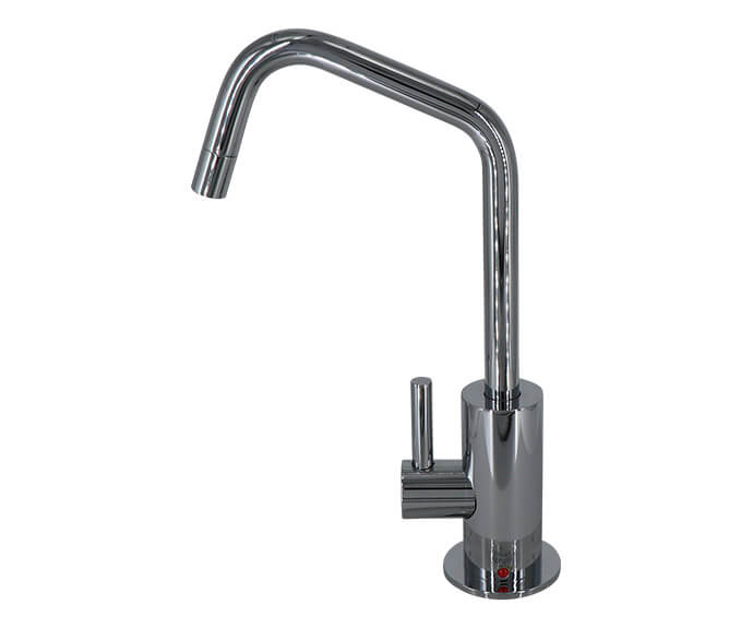 Mountain Plumbing MT1820-NL/PVDPN Hot Water Faucet with Contemporary Round Body & Handle (120° Spout) - PVD Polished Nickel