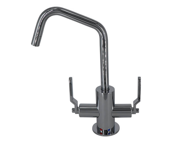 Mountain Plumbing MT1821-NLIH/ORB Hot & Cold Water Faucet with Contemporary Round Body & Industrial Lever Handles (120° Spout) - Oil Rubbed Bronze