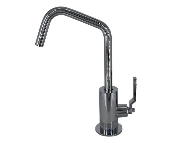 Mountain Plumbing MT1823-NLIH/CHBRZ Point-of-Use Drinking Faucet with Contemporary Round Body & Industrial Lever Handle (120° Spout) - Champagne Bronze