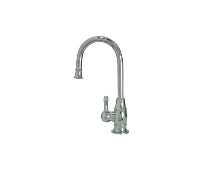 Mountain Plumbing MT1850-NL/BRS Hot Water Faucet with Traditional Curved Body & Curved Handle - Brushed Stainless Steel - Click Image to Close